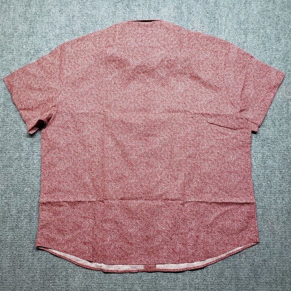 UNTUCKit Argadens Shirt Mens 3XL Red Short Sleeve Button Up Cotton Linen New - Picture 8 of 9
